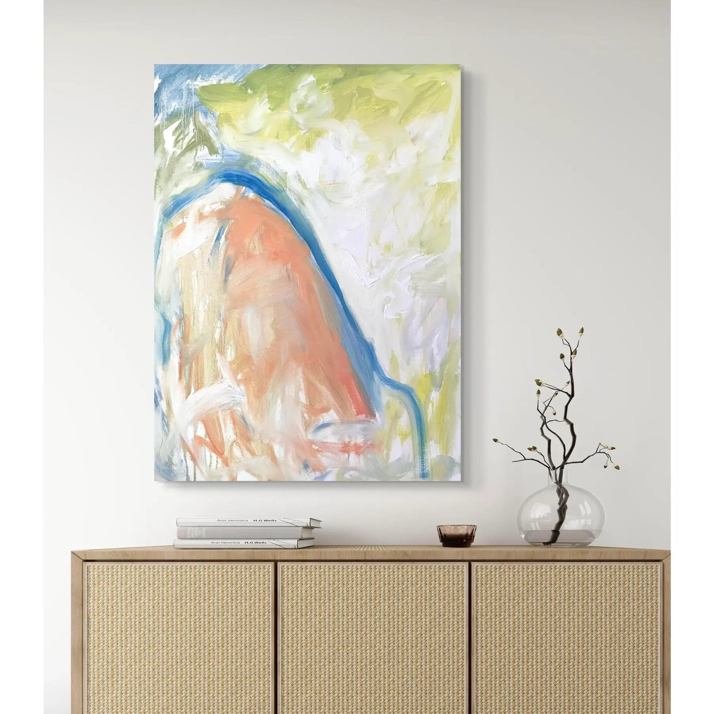 Matthew Izzo Oil Painting on Canvas, Titled Waterfall