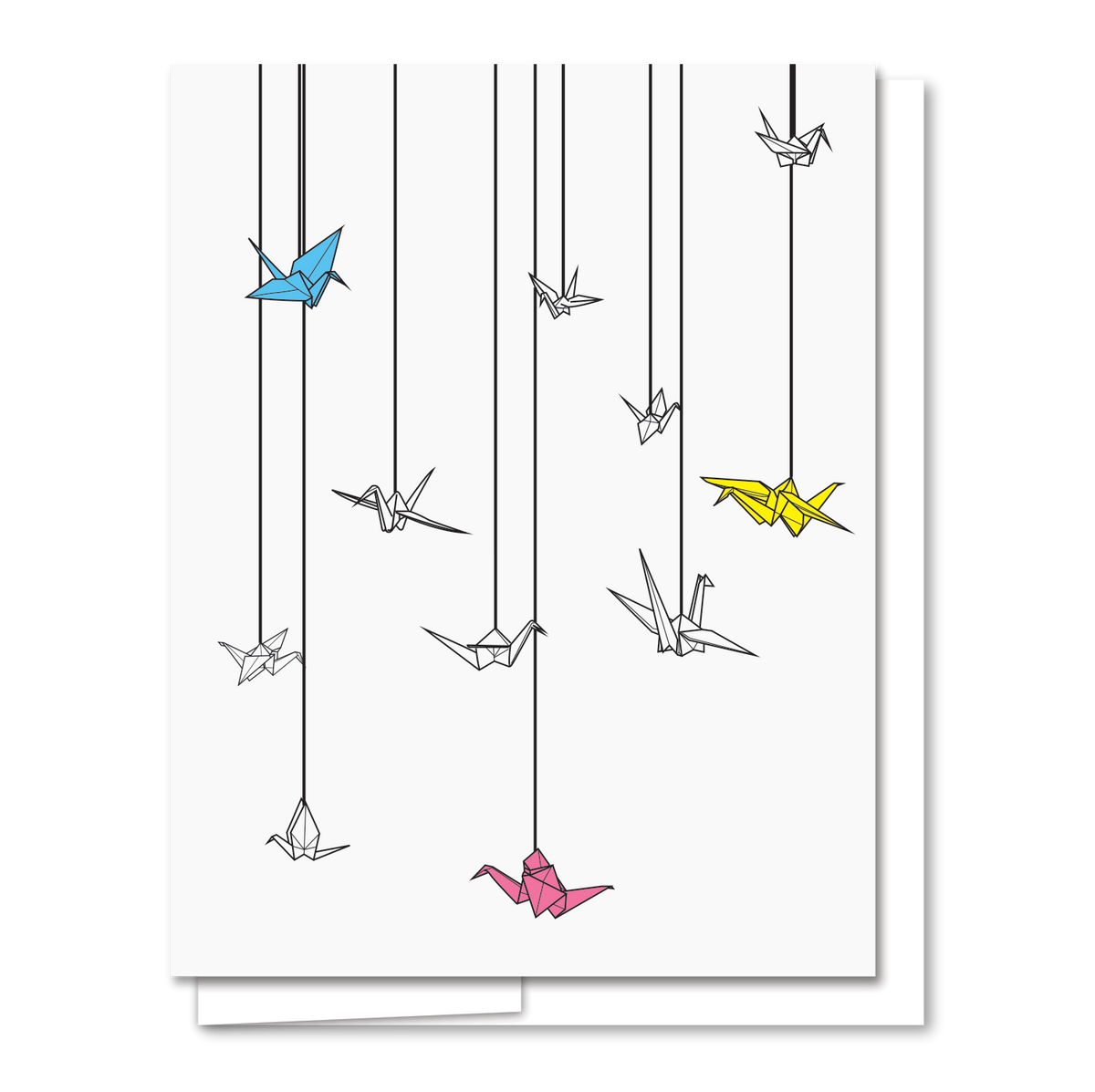 AQBF - Paper Cranes - Letterpress Everyday Card