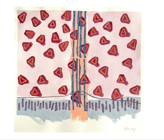 Barbara Beck 2007 Abstract Watercolor Painting on Paper