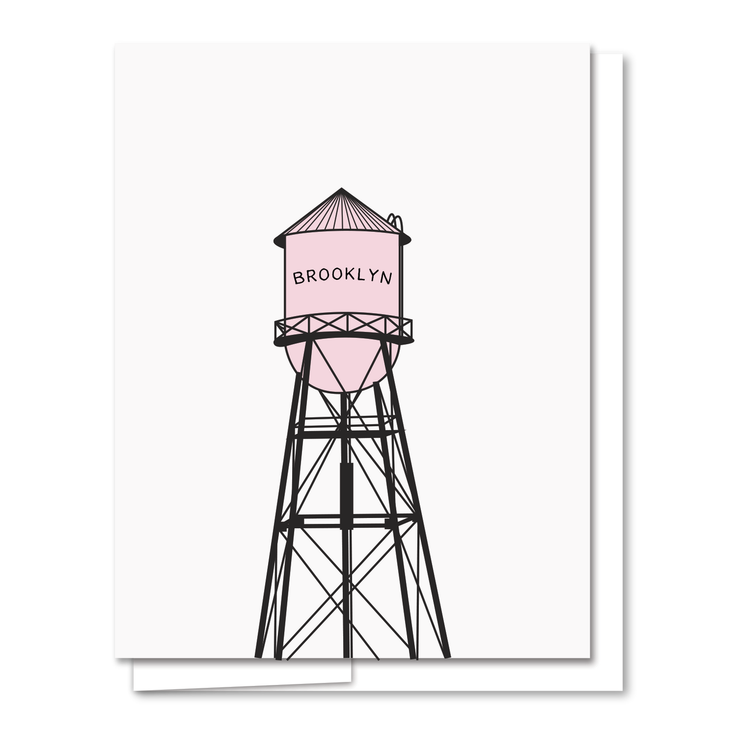 AQBF - Brooklyn Water Tower - Letterpress Everyday Card