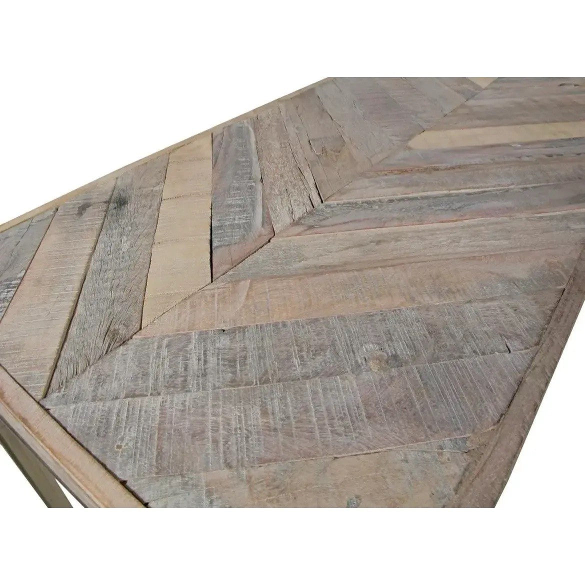 Matthew Izzo Home Reclaimed Wood and Nickel Console Table